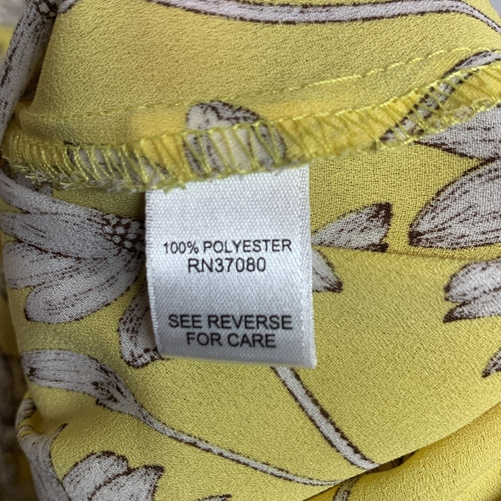 Cato Yellow Floral Blouse Plus 26/28W - Picture 6 of 7